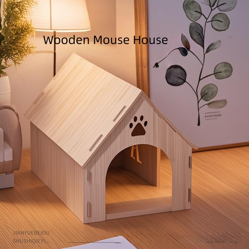 Woodworking Rabbet - Drewniany domek-gniazdo dla kotów w kształcie