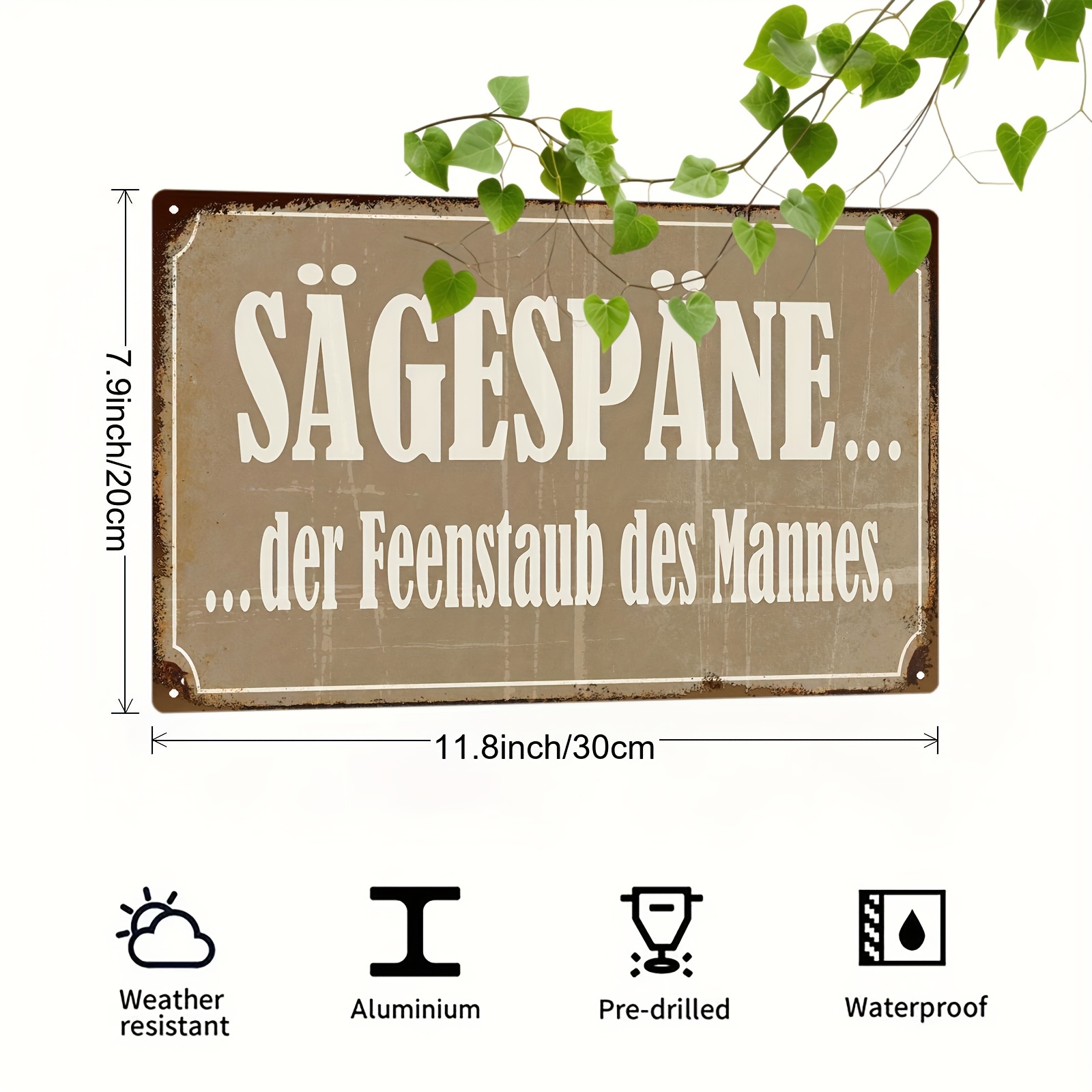 Vintage'owa metalowa tabliczka – Woodworking Quotes recenzja i cena