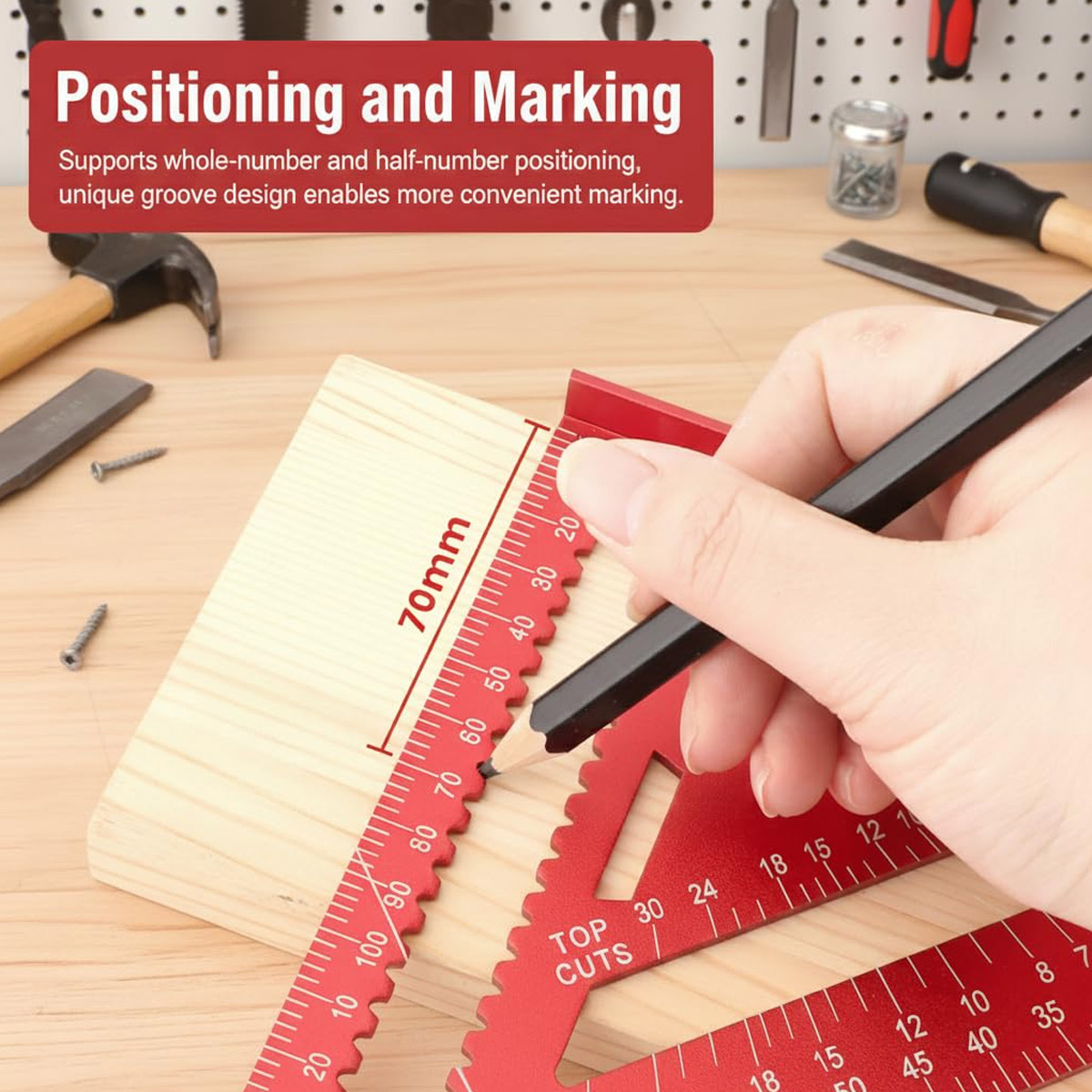 Kątownik ze stopu aluminium, p – Woodworking Groove recenzja i cena